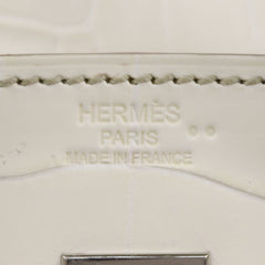 Hermes 25 Himalayan Niloticus Crocodile Skin Leather Birkin Bag