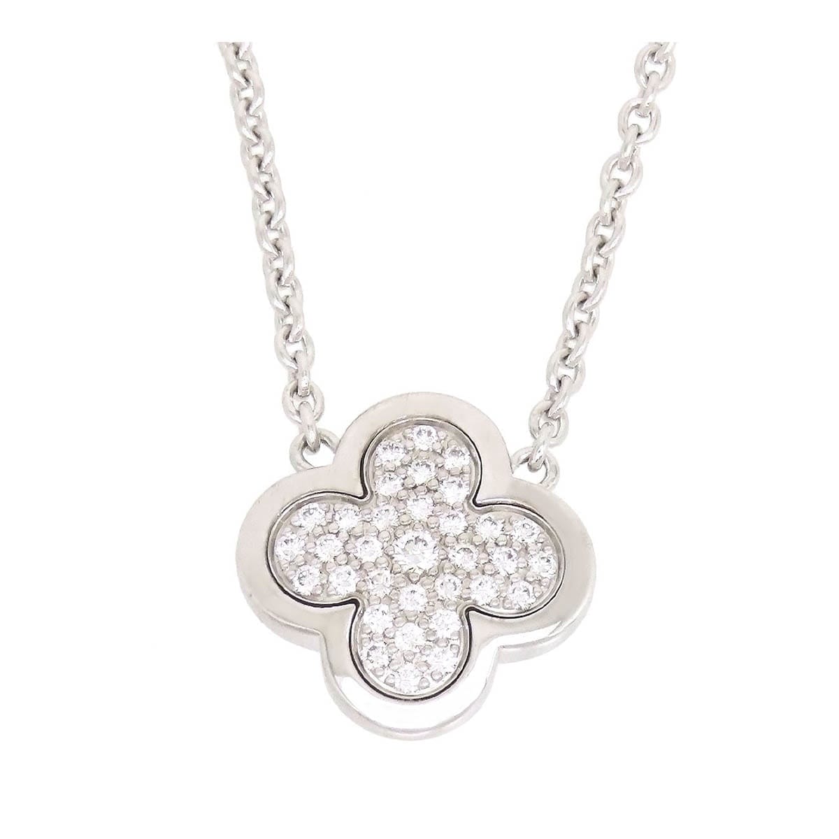 Van Cleef & Arpels Diamond Pure Alhambra 18KT White Gold Necklace