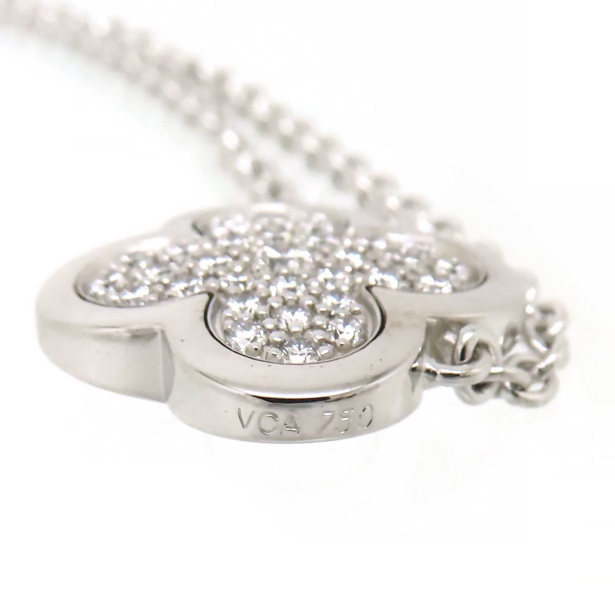 Van Cleef & Arpels Diamond Pure Alhambra 18KT White Gold Necklace