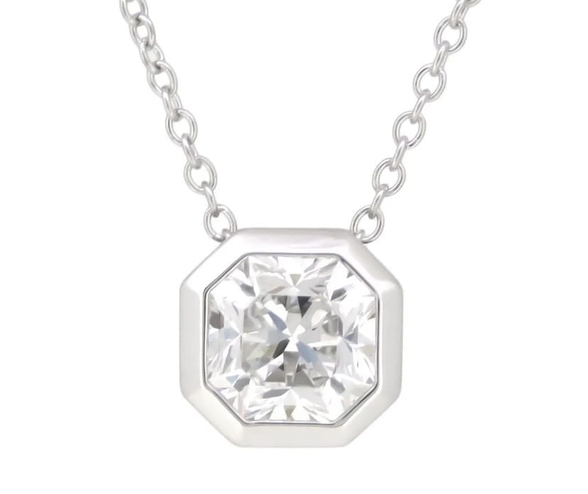 Tiffany & Co. Diamond 0.90ct Lucida Platinum Pendant Necklace