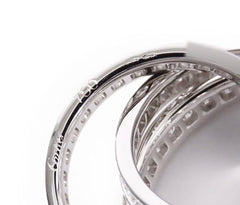 Cartier Diamond Trinity 18KT White Gold Ring Size #51/ US 5.5