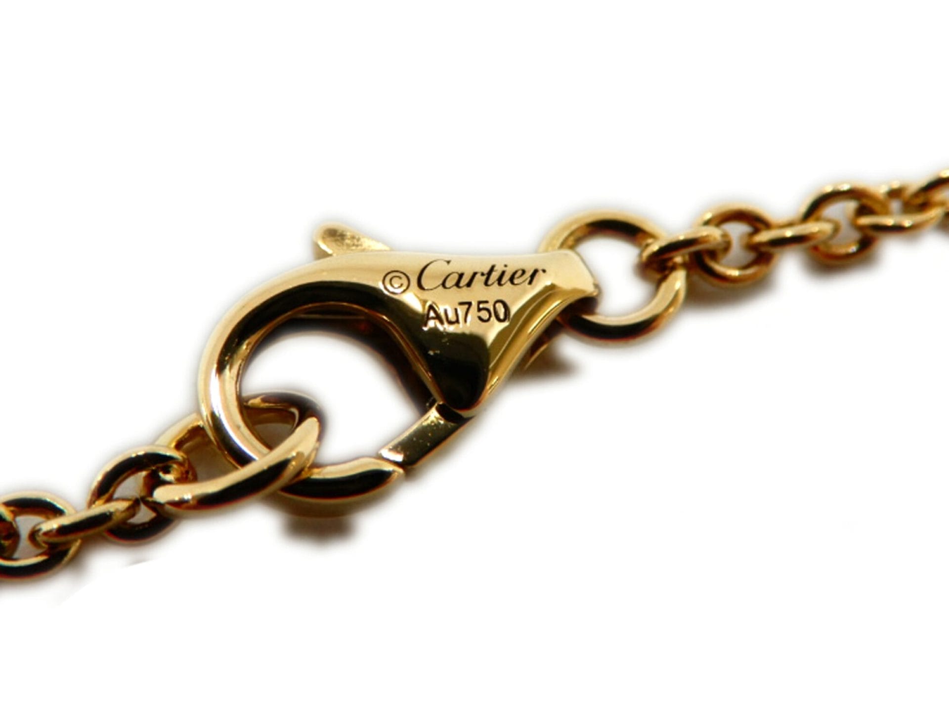 Cartier Baby Love 18KT Gold Interlocking Love Rings Necklace