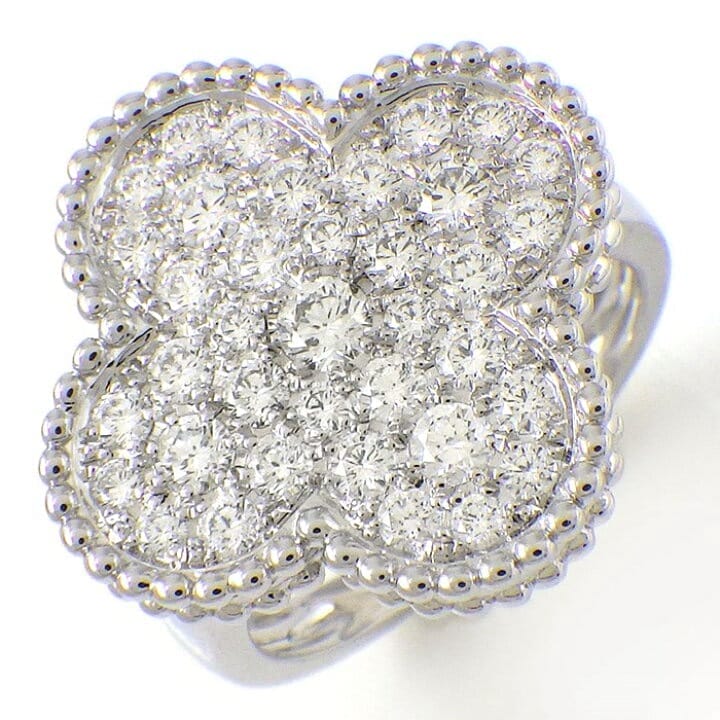 Van Cleef & Arpels Magic Diamond Alhambra White Gold Ring