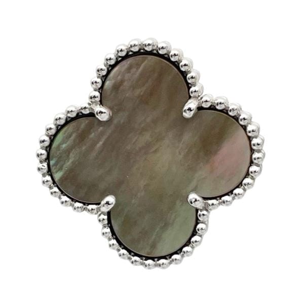 Rare Van Cleef & Arpels Black Mother of Pearl Magic Alhambra Earrings