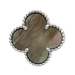 Rare Van Cleef & Arpels Black Mother of Pearl Magic Alhambra Earrings