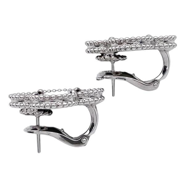 Rare Van Cleef & Arpels Black Mother of Pearl Magic Alhambra Earrings