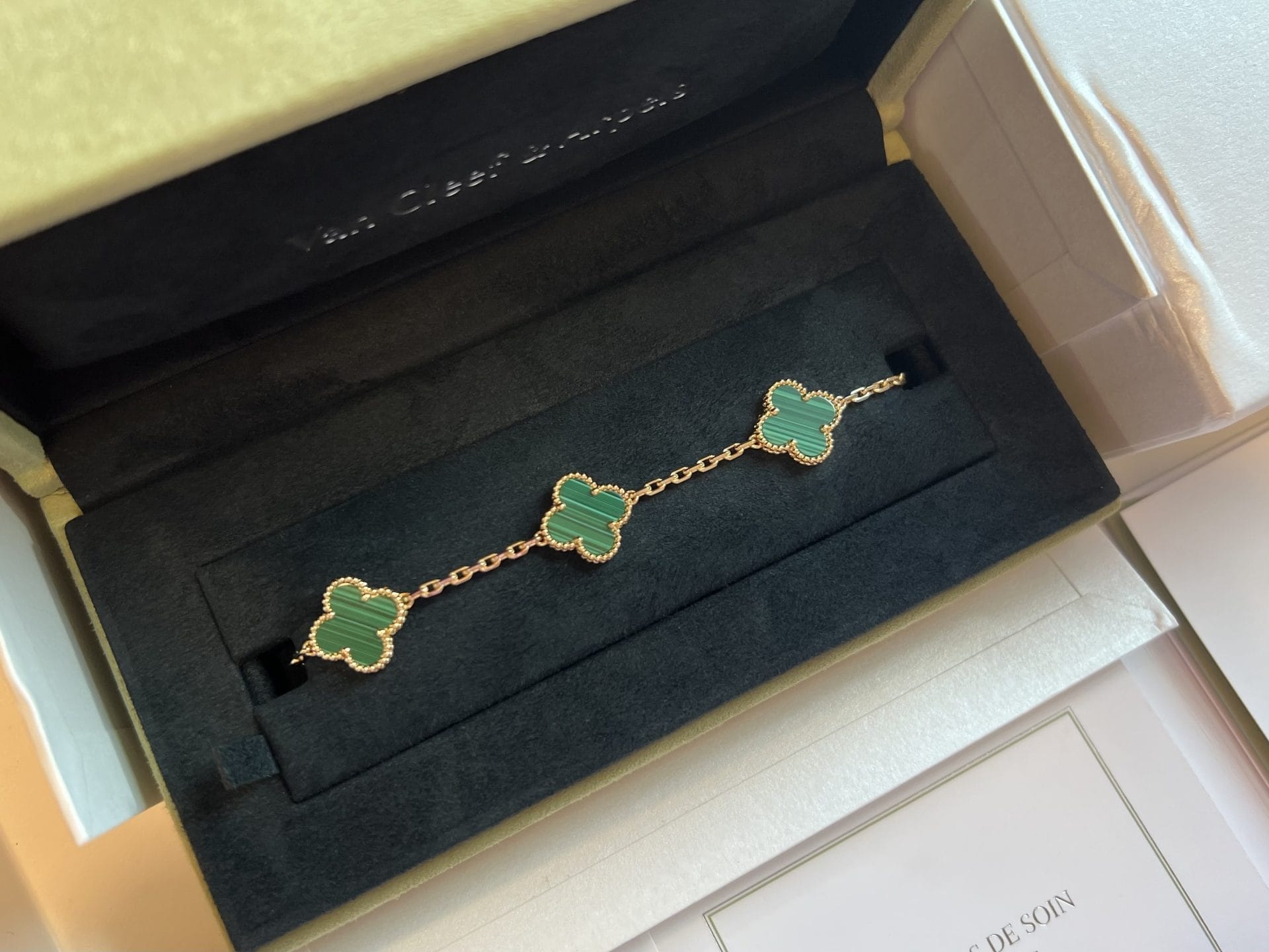 Van Cleef & Arpels Malachite Vintage Alhambra Bracelet