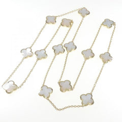 Van Cleef & Arpels Pure Alhambra Mother of Pearl 14-Motif Necklace