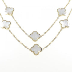 Van Cleef & Arpels Pure Alhambra Mother of Pearl 14-Motif Necklace