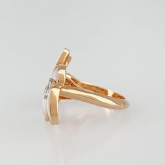 Van Cleef & Arpels Diamond Two Butterfly Rose Gold Ring