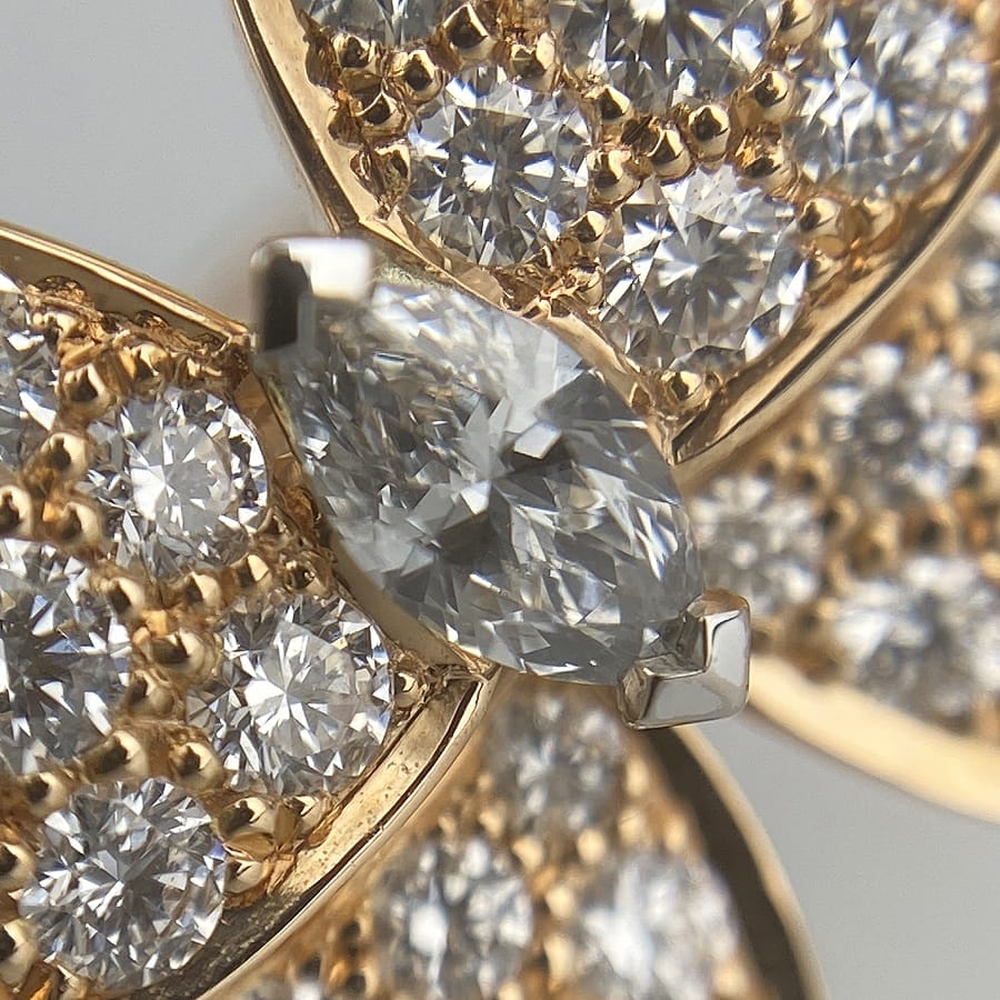 Van Cleef & Arpels Diamond Two Butterfly Rose Gold Ring