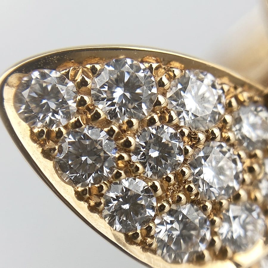 Van Cleef & Arpels Diamond Two Butterfly Rose Gold Ring