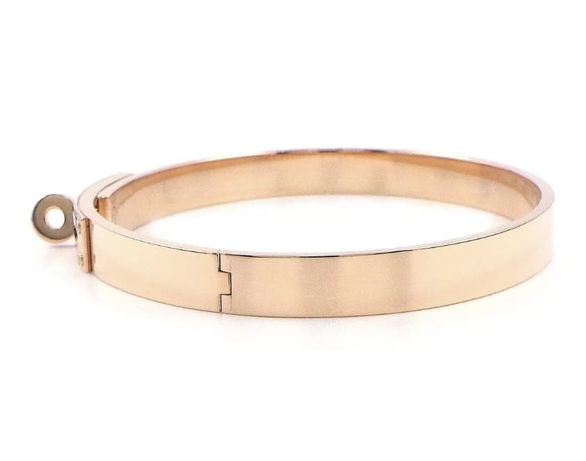 Hermes Diamond 18KT Rose Gold Kelly PM Bracelet