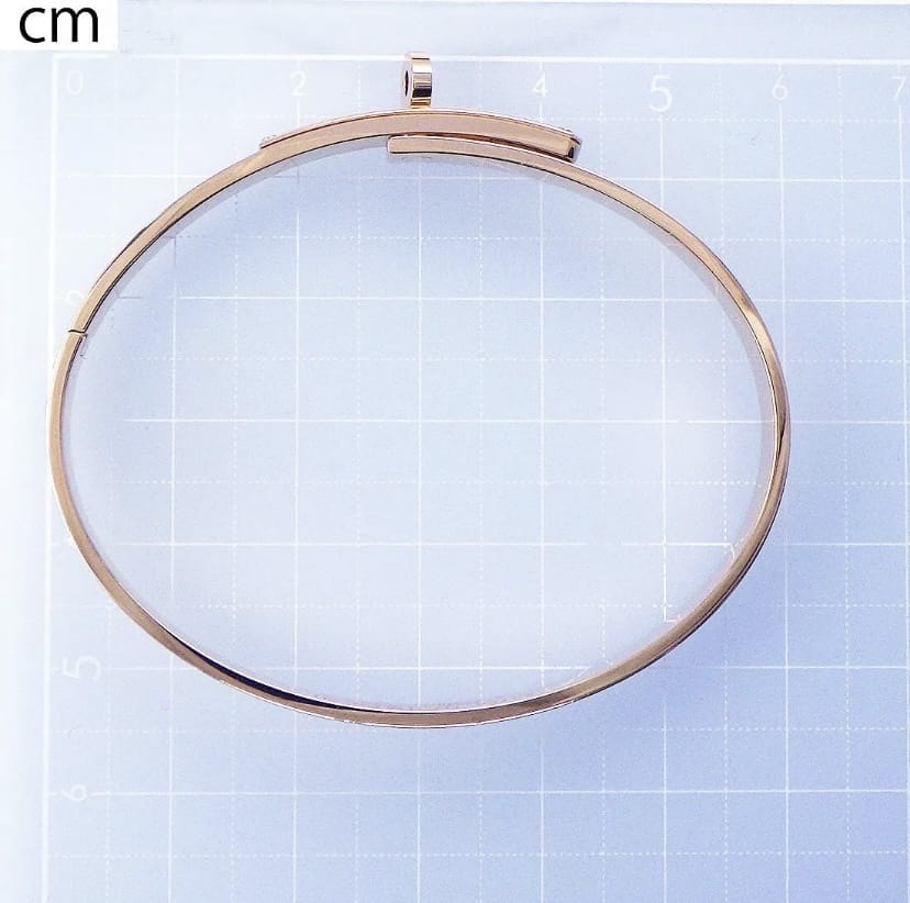 Hermes Diamond 18KT Rose Gold Kelly PM Bracelet