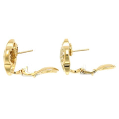 Van Cleef & Arpels Diamond-Paved Pure Alhambra Yellow Gold Ear Studs