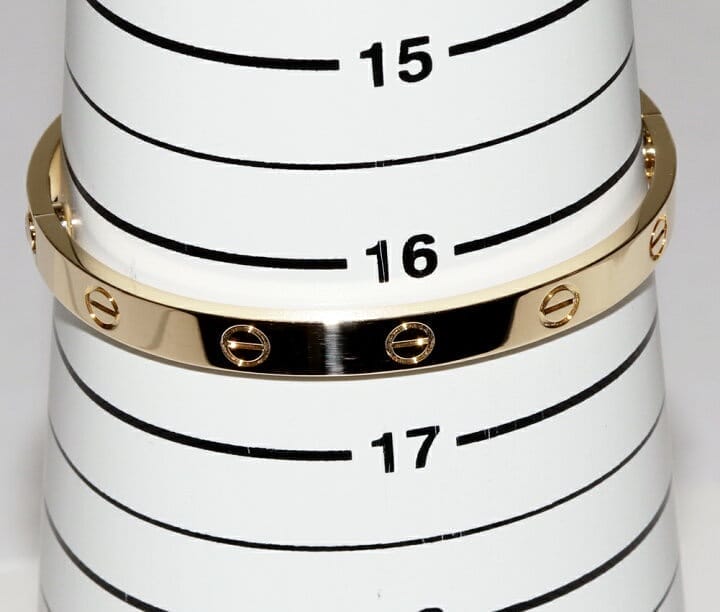 Cartier 18KT Yellow Gold Love Bracelet Size 17 New Screw Sysytem