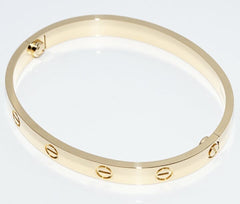 Cartier 18KT Yellow Gold Love Bracelet Size 17 New Screw Sysytem