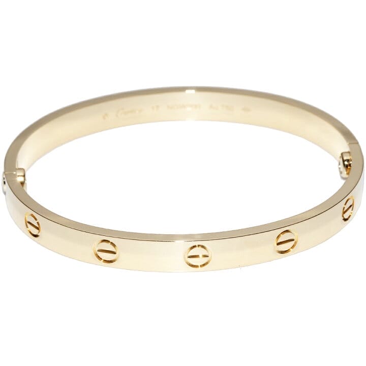 Cartier 18KT Yellow Gold Love Bracelet Size 17 New Screw Sysytem