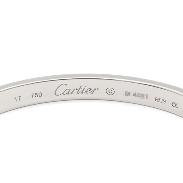 Cartier 18KT  White Gold Love Bracelet Size 17 W/ Certificate