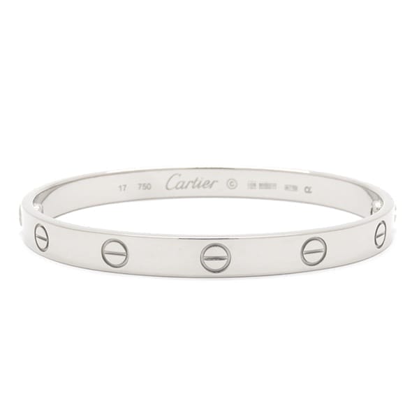 Cartier 18KT  White Gold Love Bracelet Size 17 W/ Certificate