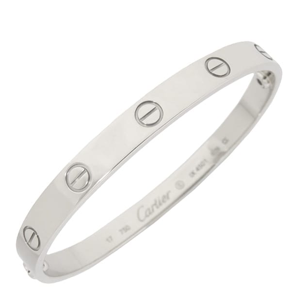 Cartier 18KT  White Gold Love Bracelet Size 17 W/ Certificate