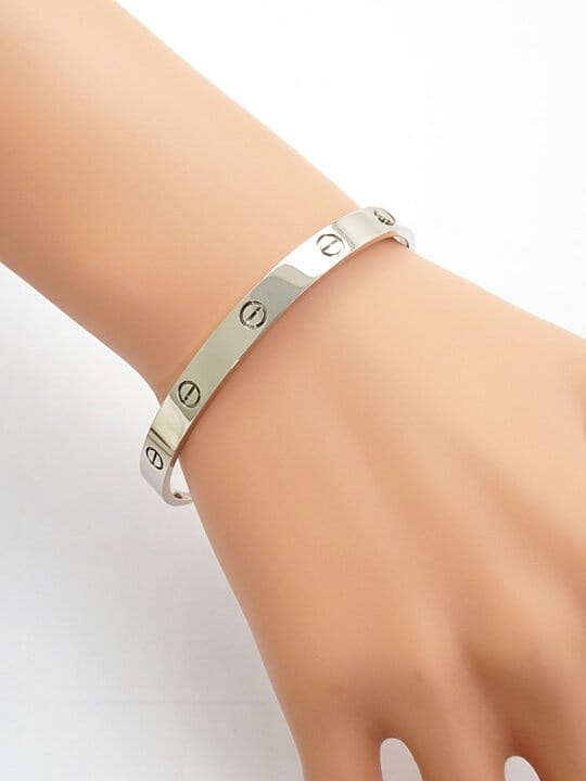 Cartier 18KT White Gold Love Bracelet, Size 20