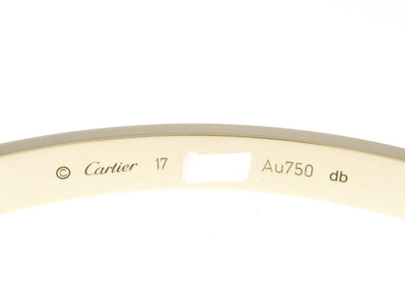 Cartier 18KT Yellow Gold Love Bracelet, Size 17, New Screw System w/ Certificate