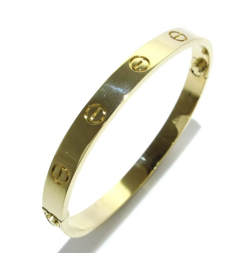 Cartier 18KT Yellow Gold Love Bracelet, Size 17, New Screw System w/ Certificate