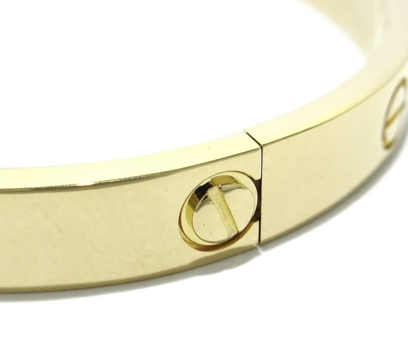 Cartier 18KT Yellow Gold Love Bracelet, Size 17, New Screw System w/ Certificate