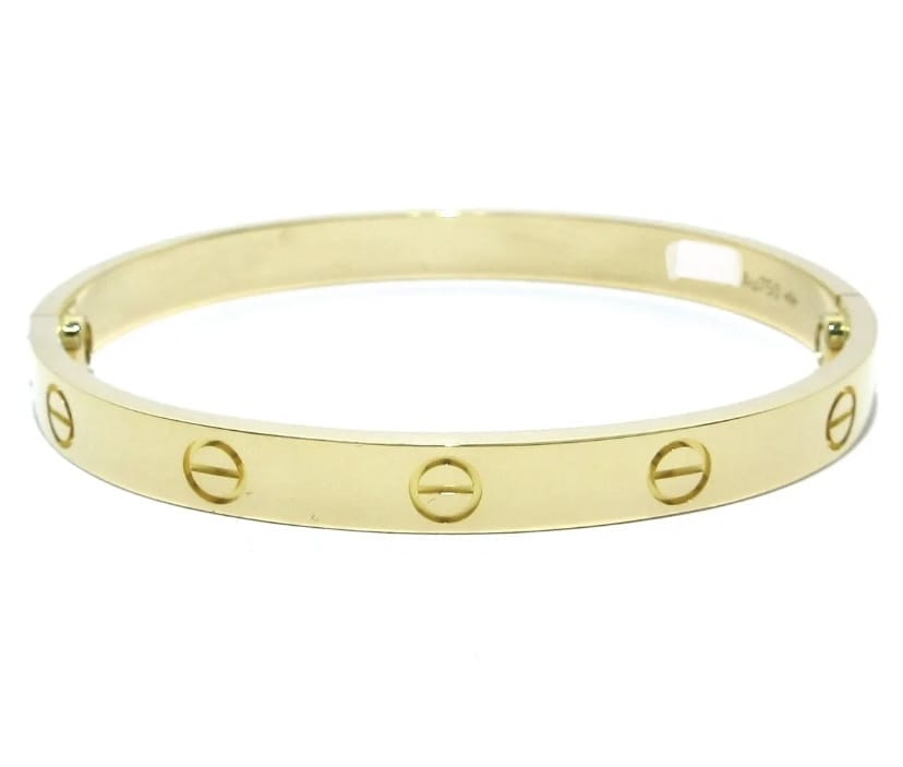 Cartier 18KT Yellow Gold Love Bracelet, Size 17, New Screw System w/ Certificate