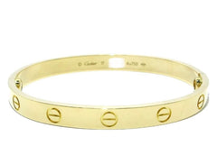 Cartier 18KT Yellow Gold Love Bracelet, Size 17, New Screw System w/ Certificate