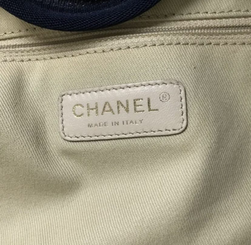 CHANEL Denim & Leather Deauville GM Tote Handbag