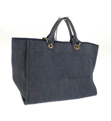 CHANEL Denim & Leather Deauville GM Tote Handbag