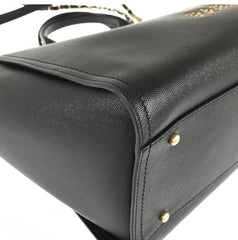 CHANEL Caviar Gold Hardware Studded Deauville GM Tote Handbag