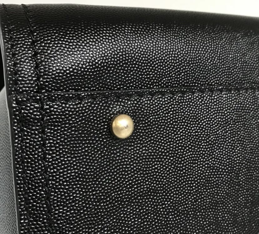 CHANEL Caviar Gold Hardware Studded Deauville GM Tote Handbag
