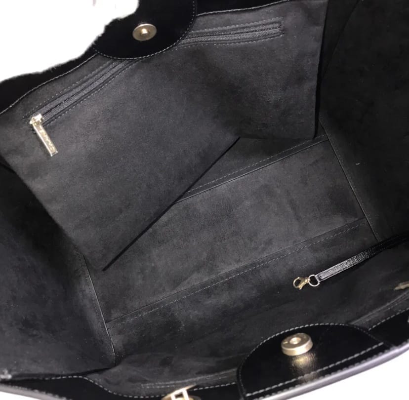 CHANEL Caviar Gold Hardware Studded Deauville GM Tote Handbag
