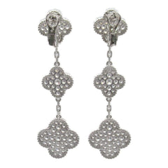 Van Cleef & Arpels Diamond Magic Alhambra 3 Tier 18KT White Gold Earrings