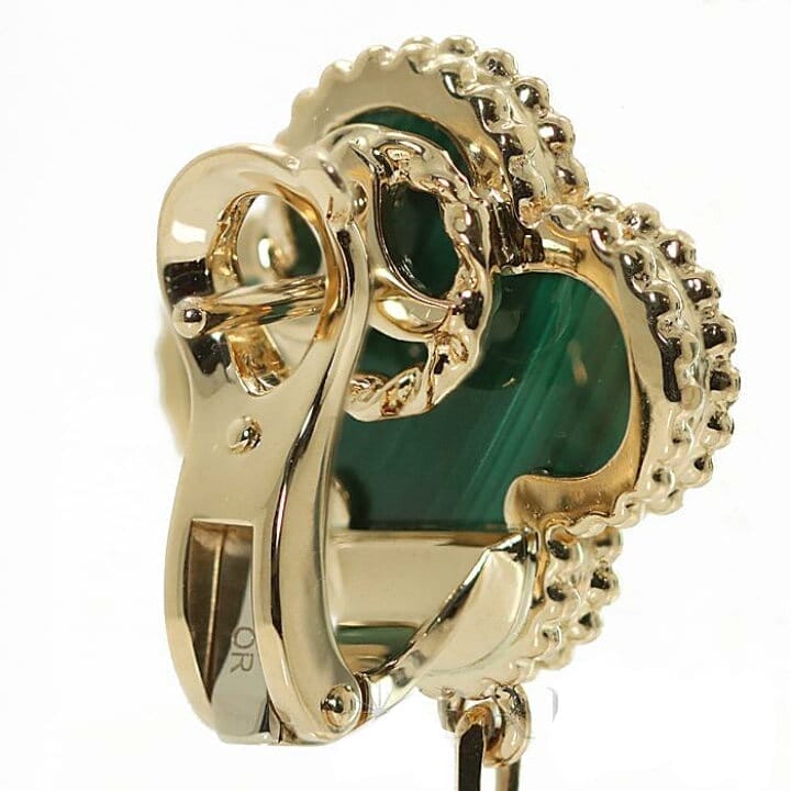 Van Cleef & Arpels Diamond Malachite Vintage Alhambra 3- Tiered Earrings