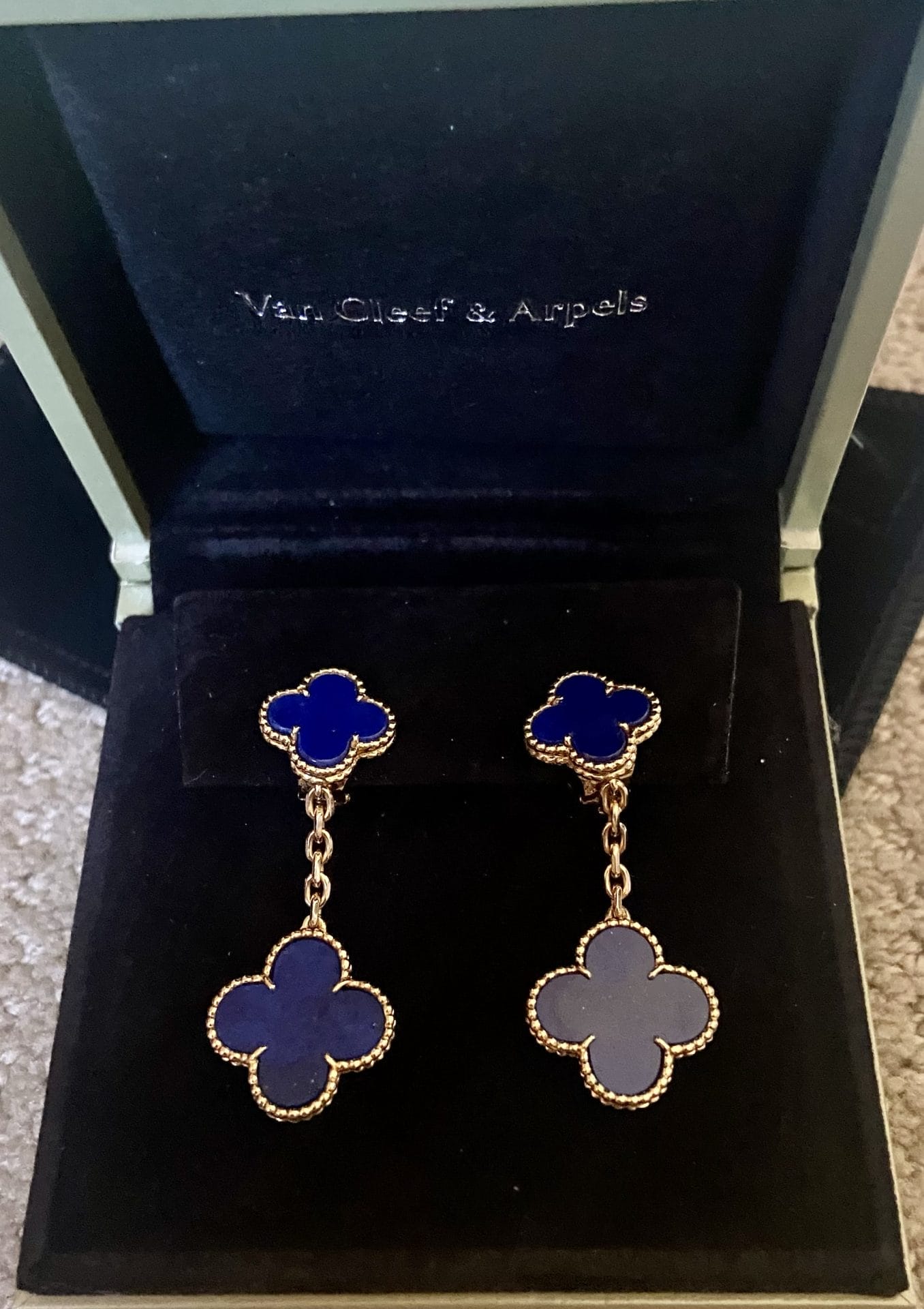 Van Cleef & Arpels Lapis Lazuli Magic Alhambra Earrings