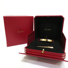 Cartier 4 Diamond 18KT Rose Gold Love Bracelet, Size 17, New Screw Model
