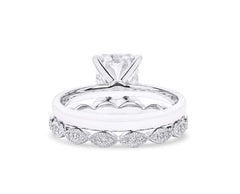 GIA 2 Carat Natural Diamond 18KT Gold Engagement Ring & Wedding Band Set