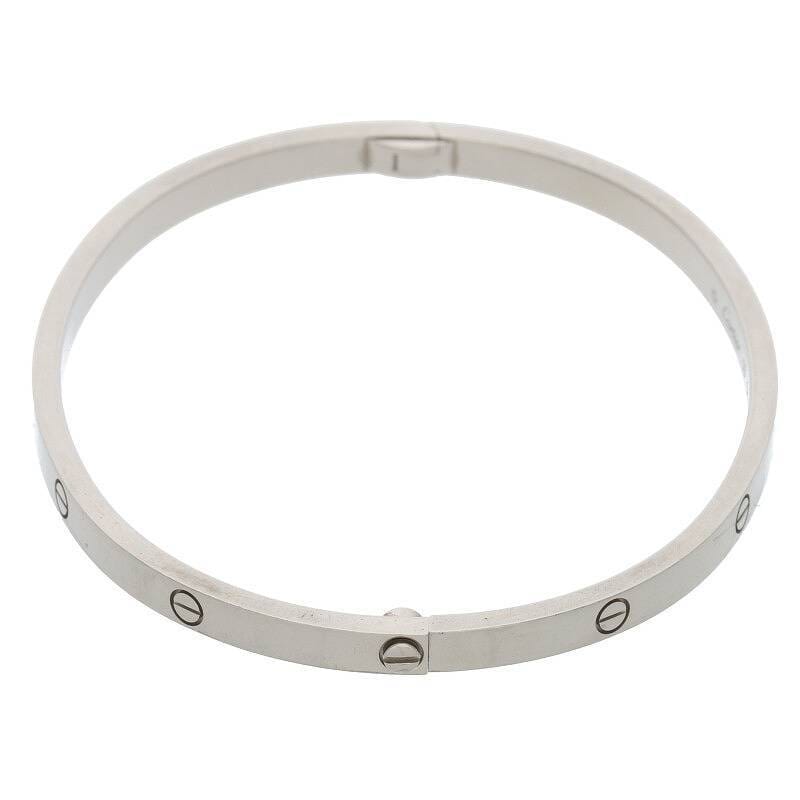 Cartier 18KT White Gold SM Love Bracelet