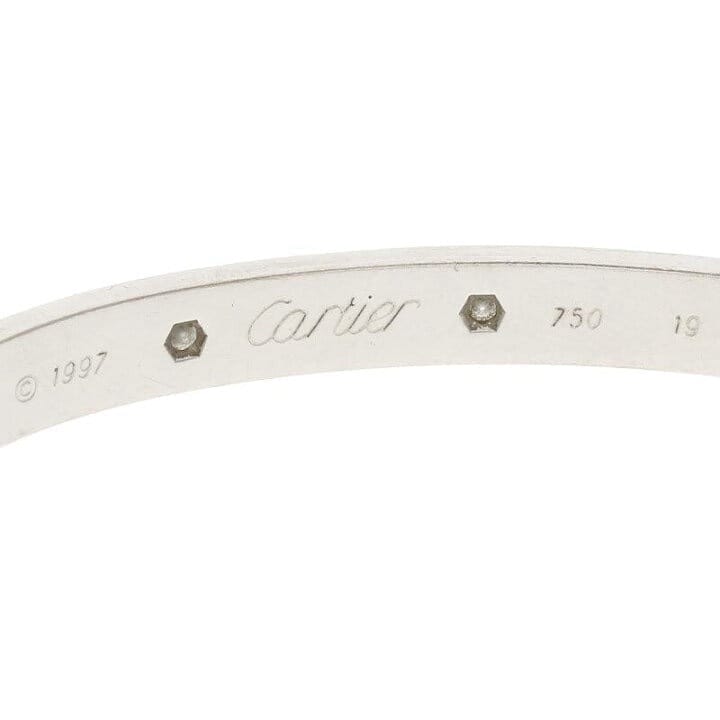 Cartier 10 Diamond 18KT White Gold Love Bracelet
