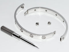Cartier 10 Diamond 18KT White Gold Love Bracelet
