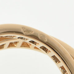 Cartier Full Diamond-Paved Trinity Rolling Ring, 18KT Yellow Gold Size 49
