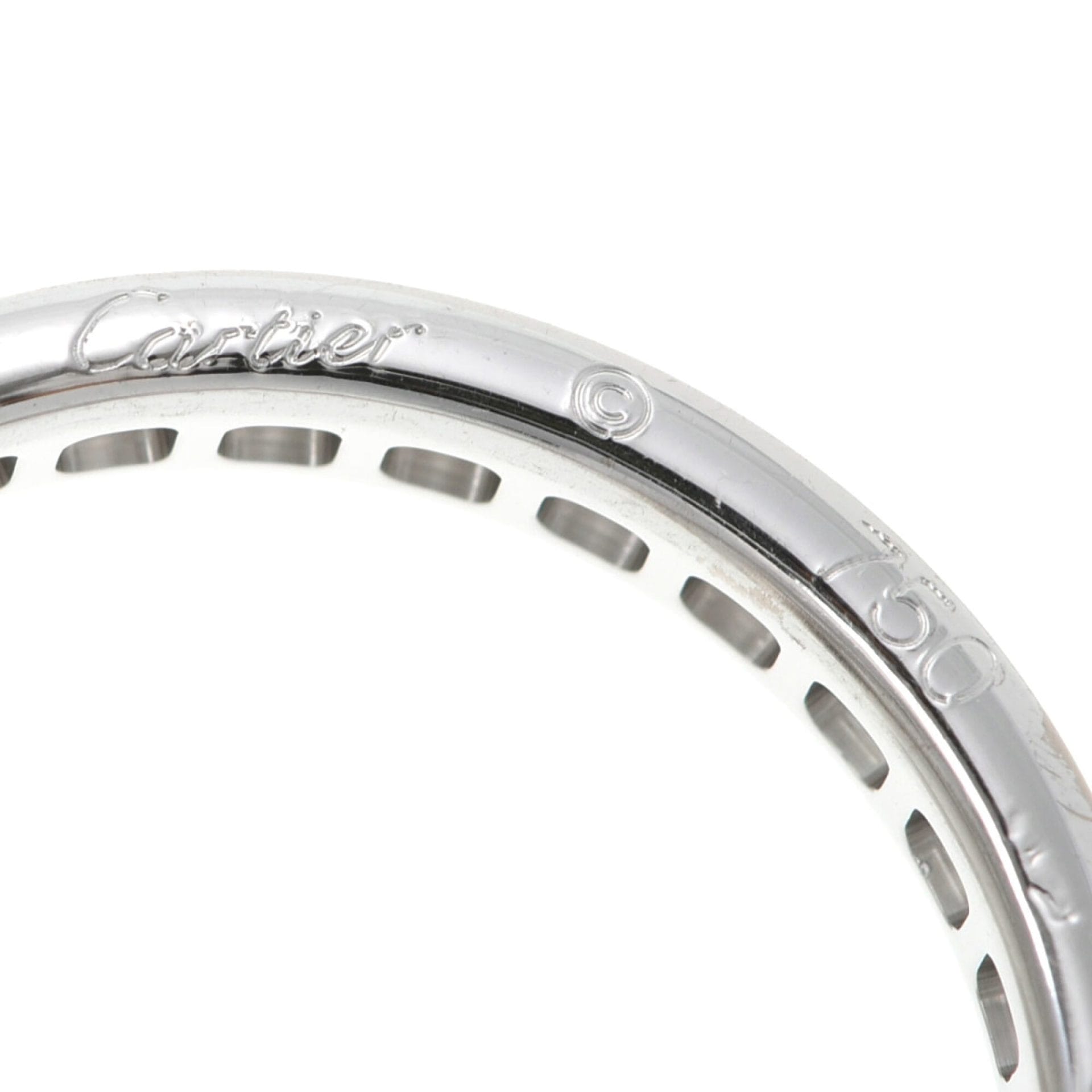 Cartier Full Diamond-Paved Trinity Ring, 18KT White Gold