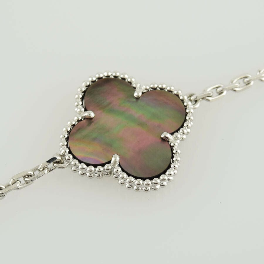 Van Cleef & Arpels Mother of Pearl 16 Motif Magic Alhambra 18KT Gold Necklace