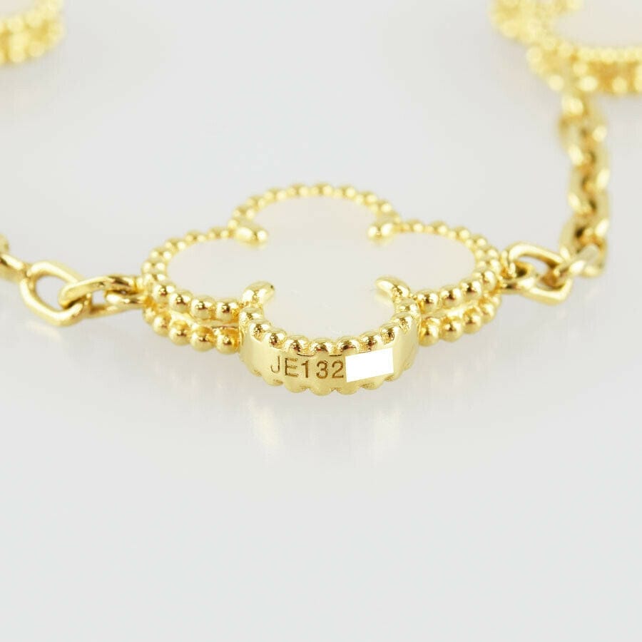 Van Cleef & Arpels Vintage Alhambra Mother of Pearl 18KT Yellow Gold Bracelet