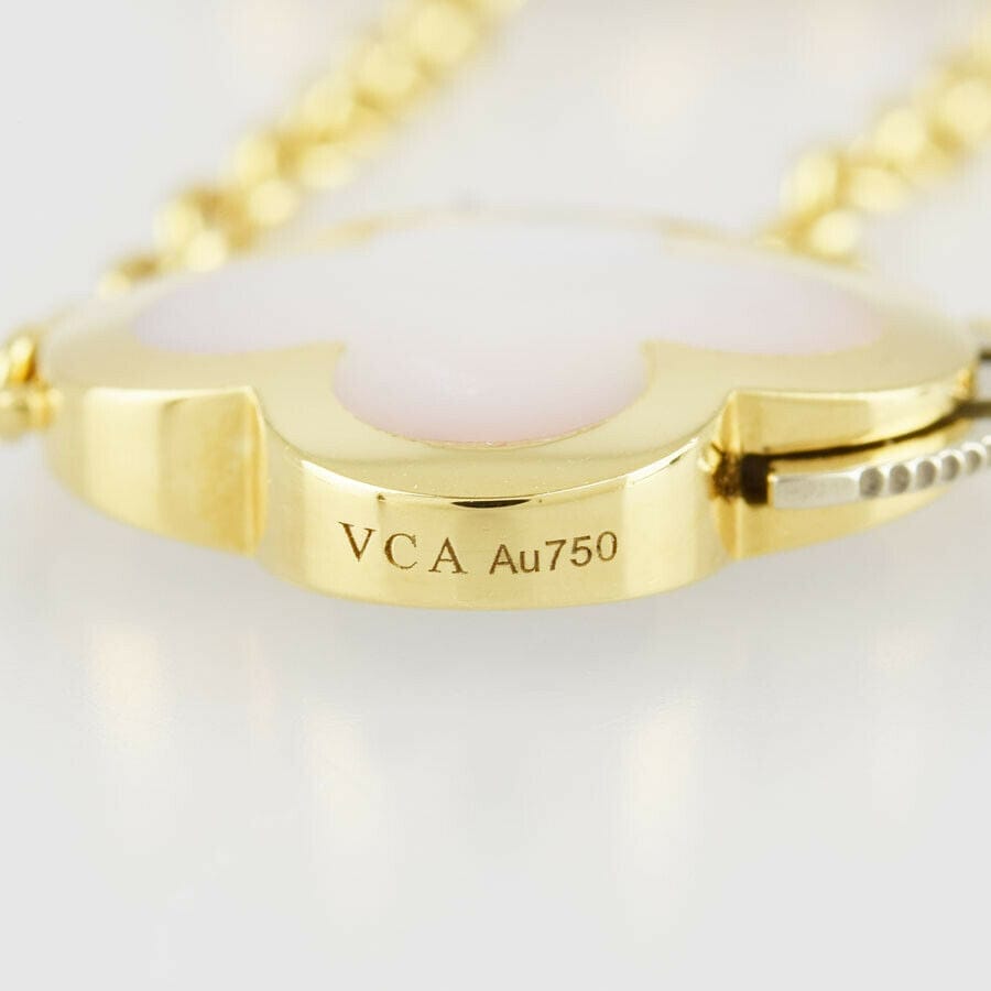 Van Cleef & Arpels Pure Alhambra 18K Mother of Pearl 9 motifs Necklace