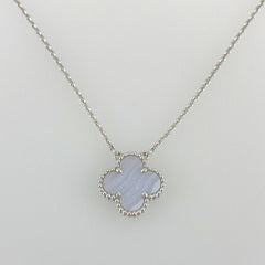 Van Cleef & Arpels Vintage alhambra K18WG (750) Chalcedony  Necklace